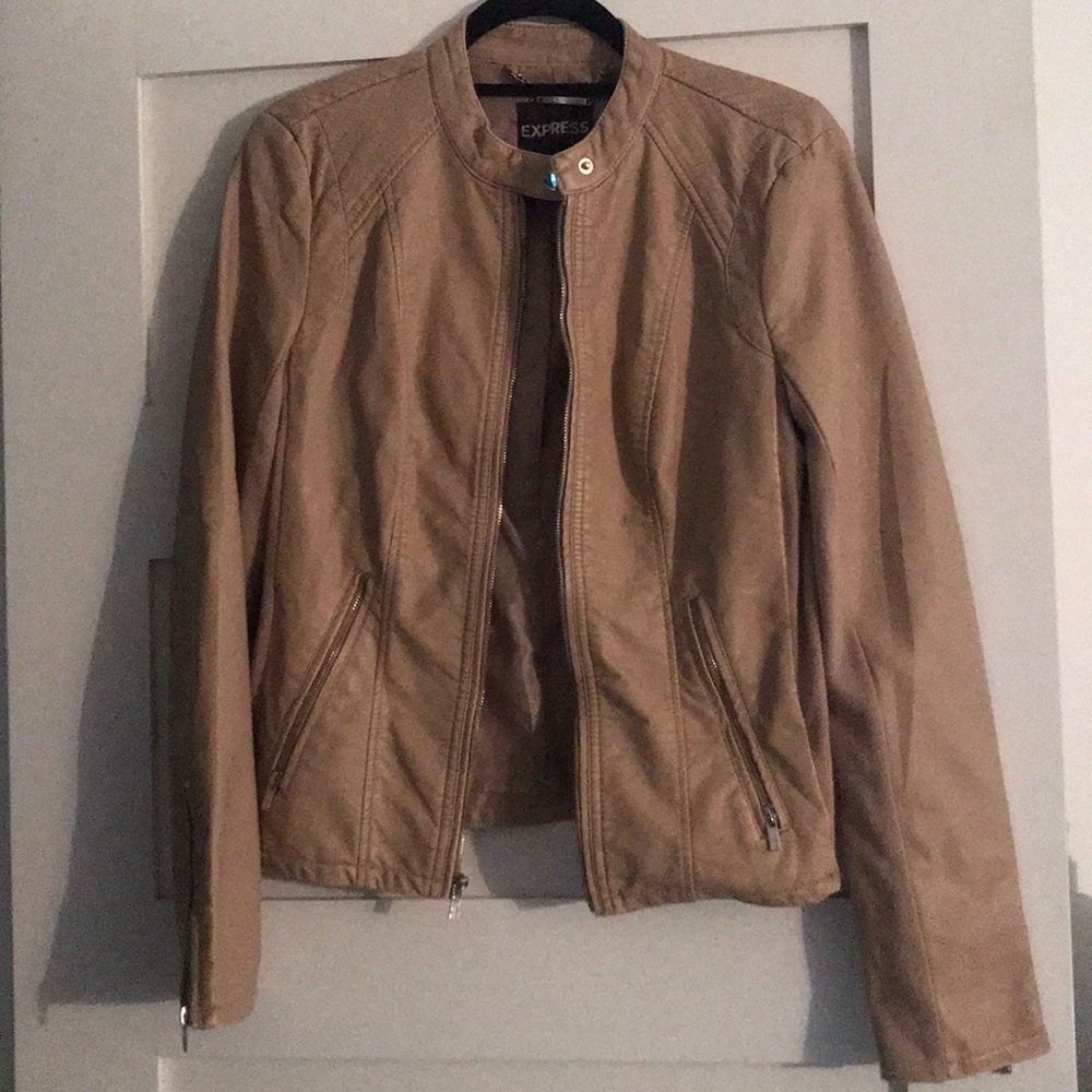 Tan leather jacket